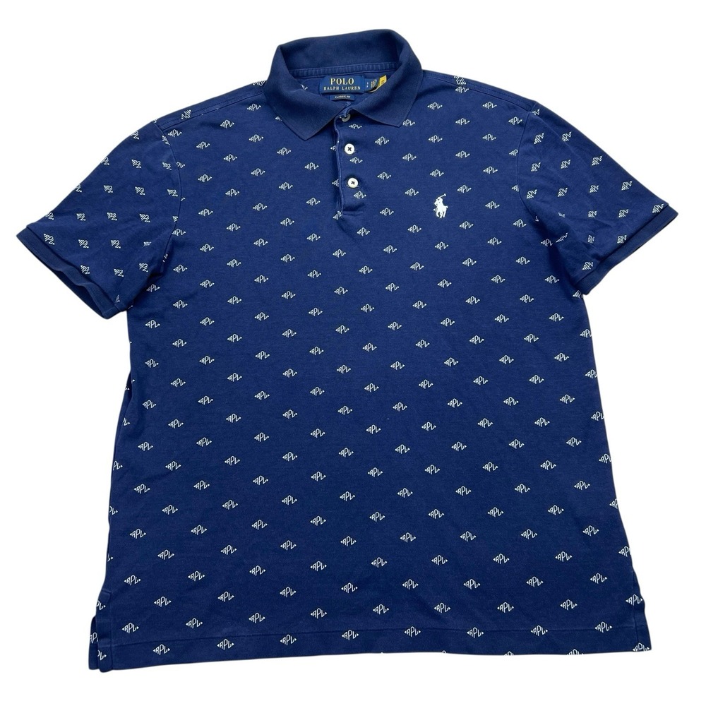 Polo‎ Ralph Lauren Polo Shirt Mens Size Small Navy Blue Classic Fit RPL Logo - Picture 2 of 5